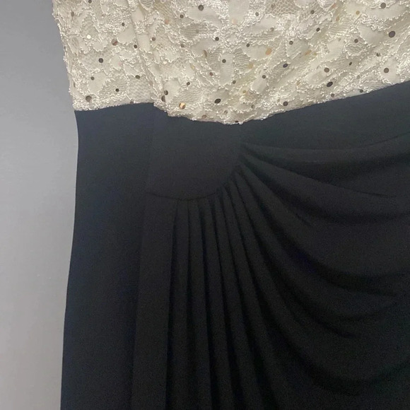 Connected Apparel Wrap Dress Black and White size 6 - Picture 5 of 9